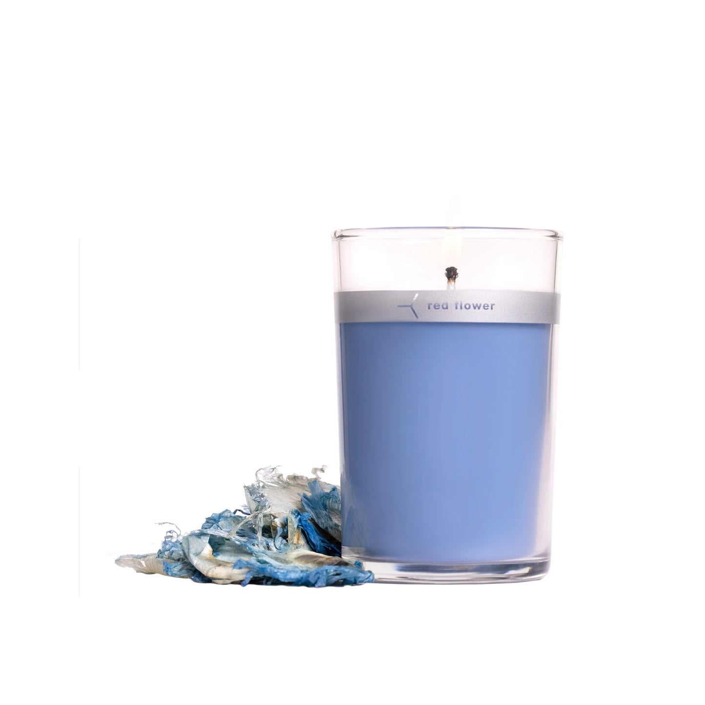 icelandic moonflower petal topped candle